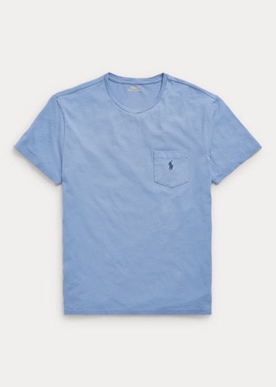 Playeras Polo Ralph Lauren Hombre Azules - Classic Fit Pocket - CMVNR2784